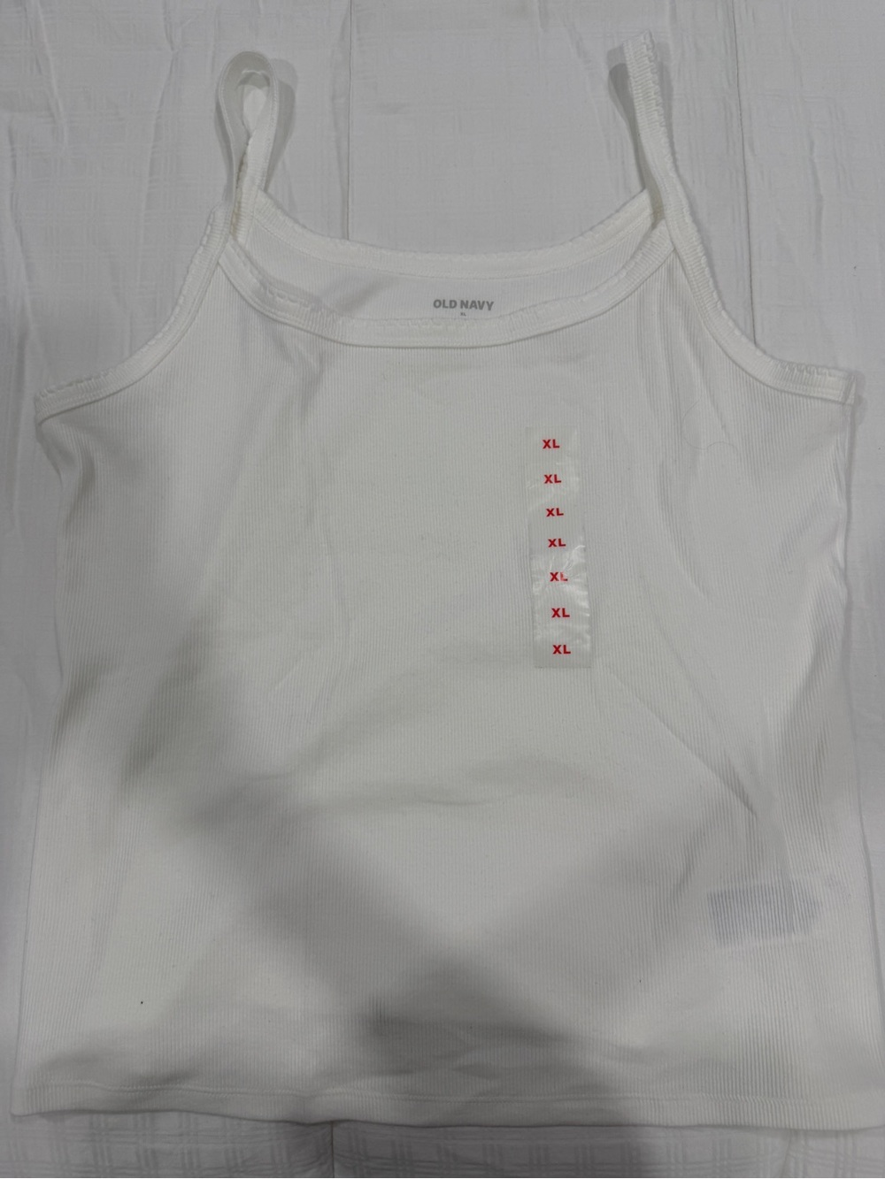 Old Navy White Ribbed Camisole Tank